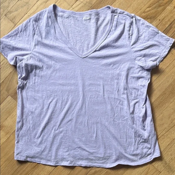 Old Navy V-Neck Tee Set — Black, Charcoal, Brown, Light Lavender - Picture 7 of 9